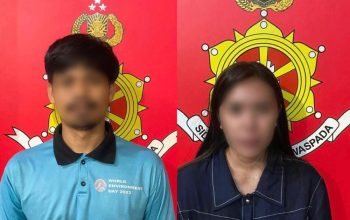 Dua tersangka pasangan suami istri yang diamankan Unit Jatanras Sat Reskrim Polresta Samarinda. (Ist)