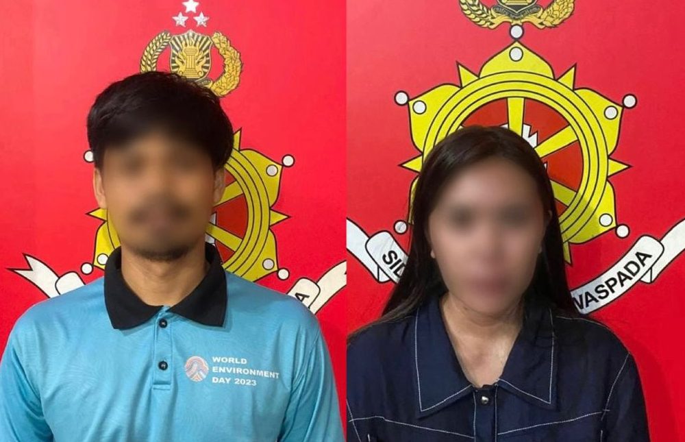 Dua tersangka pasangan suami istri yang diamankan Unit Jatanras Sat Reskrim Polresta Samarinda. (Ist)